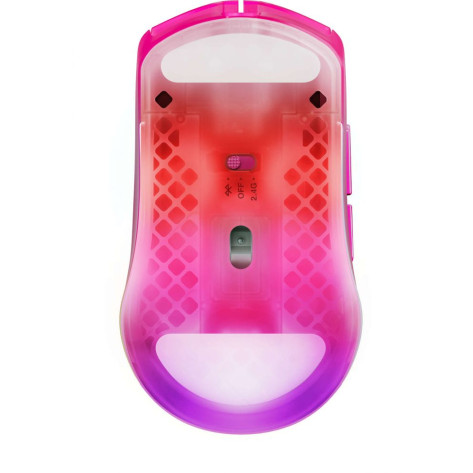 Гейминг мишка SteelSeries - Aerox 3 WL Gen 2, оптична, безжична, Magenta Haze